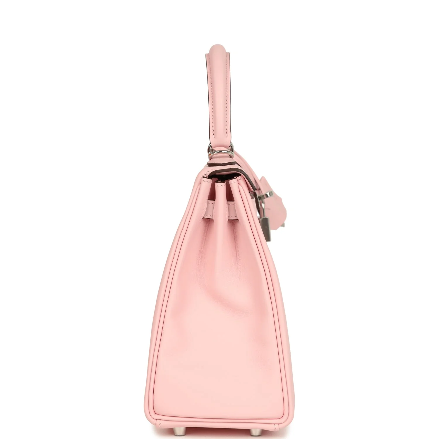 Hermes Kelly Retourne 25 Rose Sakura Swift Palladium Hardware