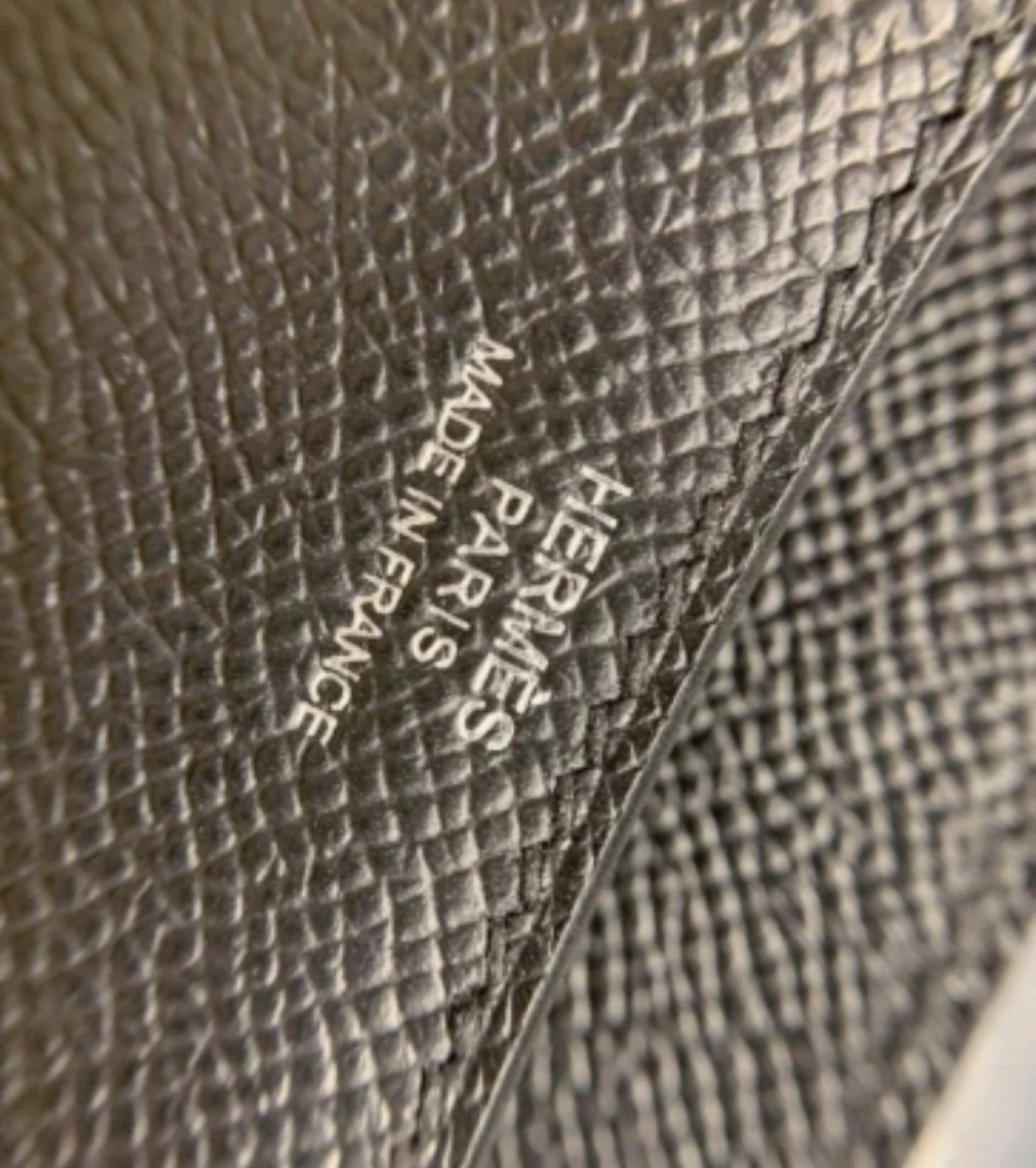 Hermes Handcrafted by masters Mini constance CK3T Carbon grey goatskin with silver buckle and K engraving