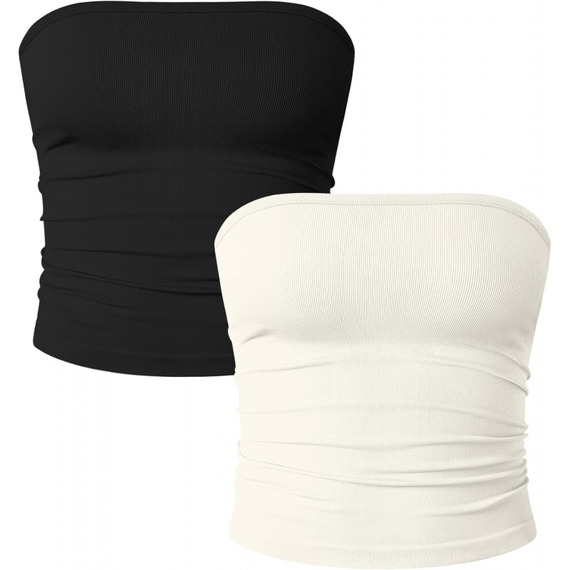 AURETOP Women's 2 Piece Tube Tops Strapless