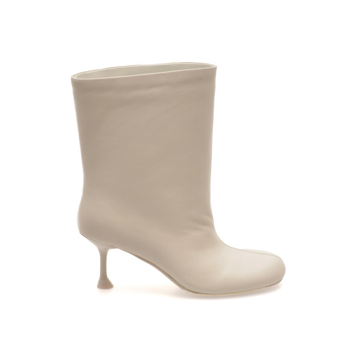 Botine elegante EPICA PREMIUM bej, B004, din piele naturala