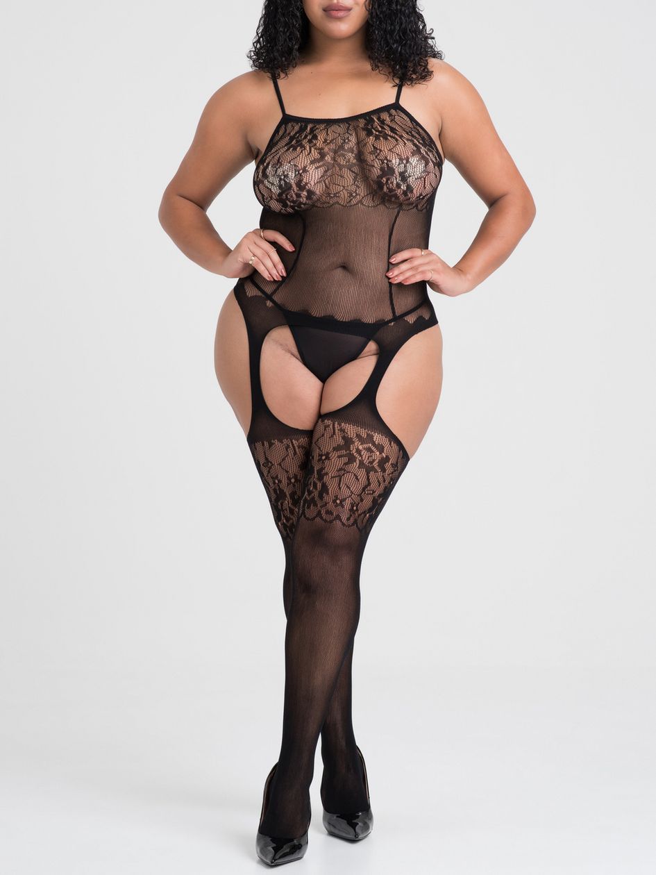 Lovehoney Plus Size Up All Night Lace Bodystocking