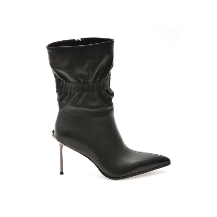 Botine elegante EPICA negre, M5A, din piele naturala