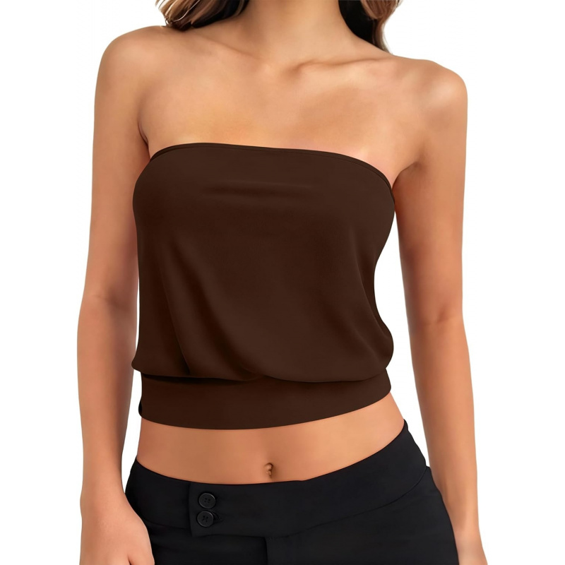 AURETOP Tube Tops for Women Bandeau Strapless