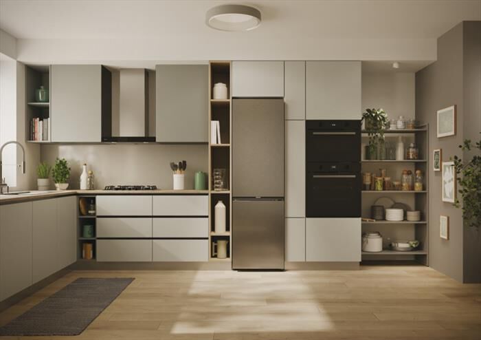 CANDY - Frigorifero combinato CNCQ2T518EX Classe E 279 lt-Acciaio inox