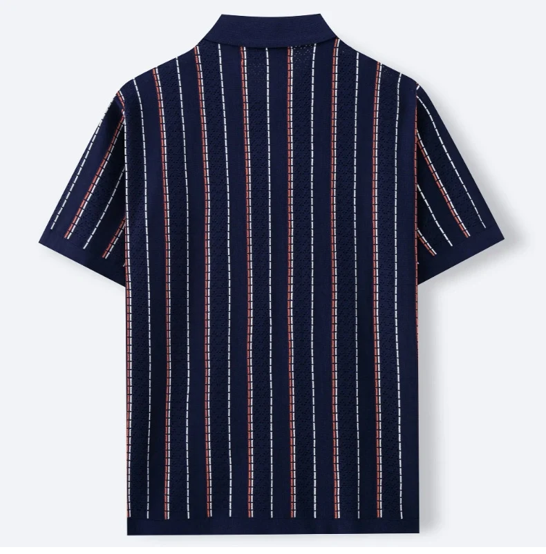 Mivanity Men's Daily Casual Striped Polo Shirts