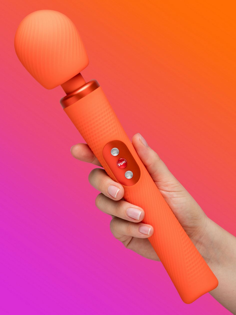 Fun Factory VIM Orange Extra Quiet Silicone Wand Massager