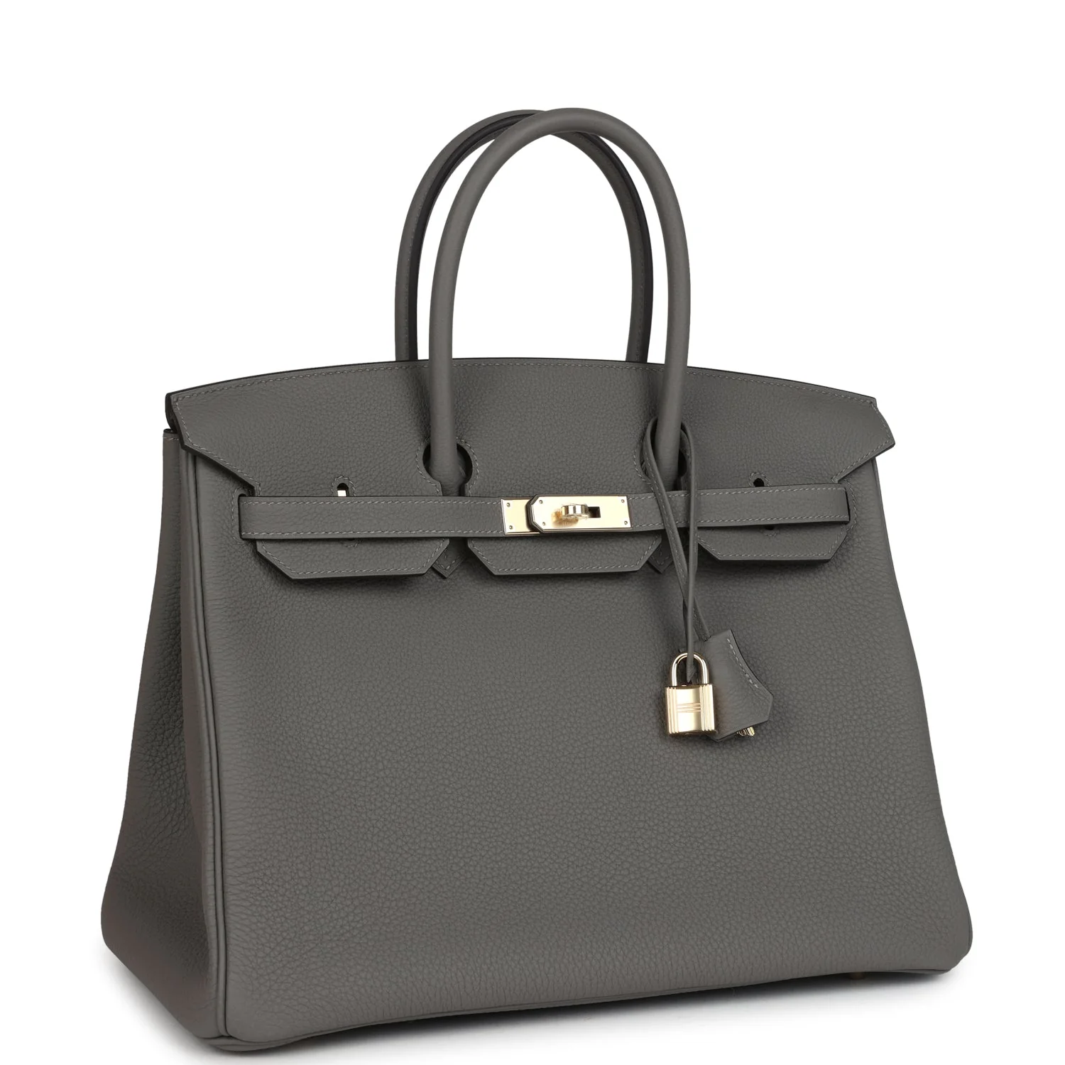 Hermes Birkin 35 Gris Meyer Togo Permabrass Hardware