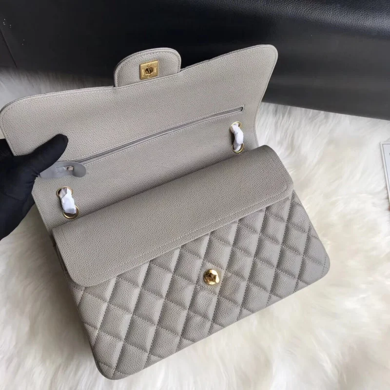 Chanel Caviar Calfskin 30Cm Class-Flap Bag A01113
