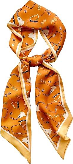 ELOWYNNE Satin Neck Scarf for Women