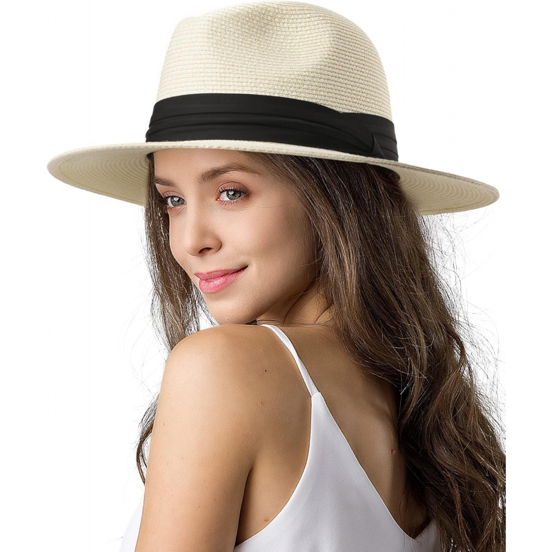 Women's Men's Wide Brim Straw