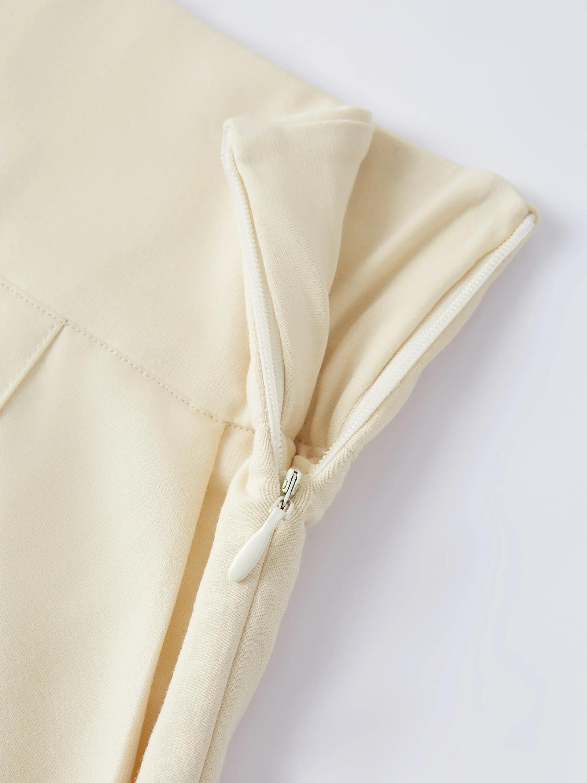 Bamboo Ponte Midi Peated Skirt with Pockets