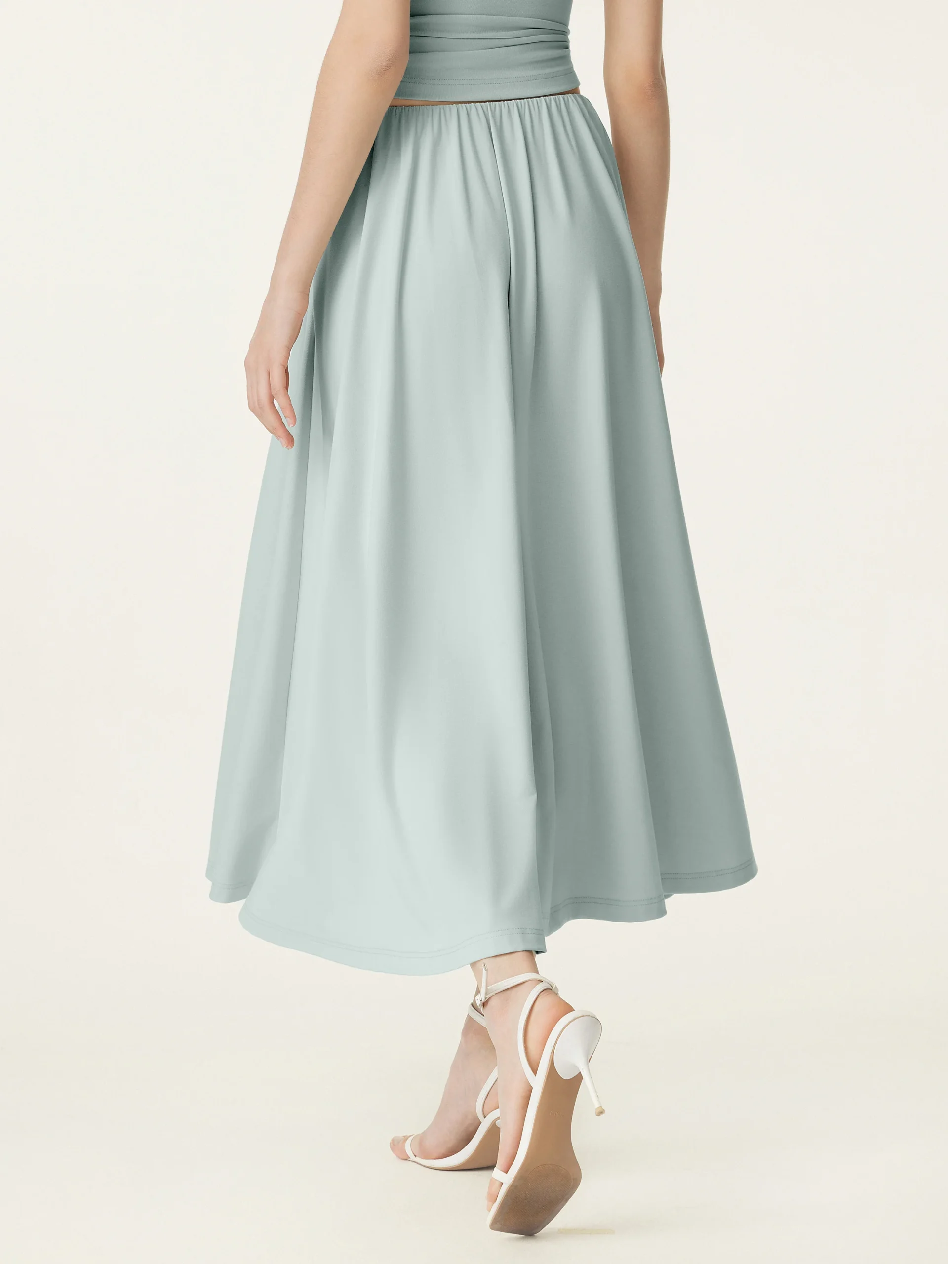 Umbrella Maxi Skirt with Pockets