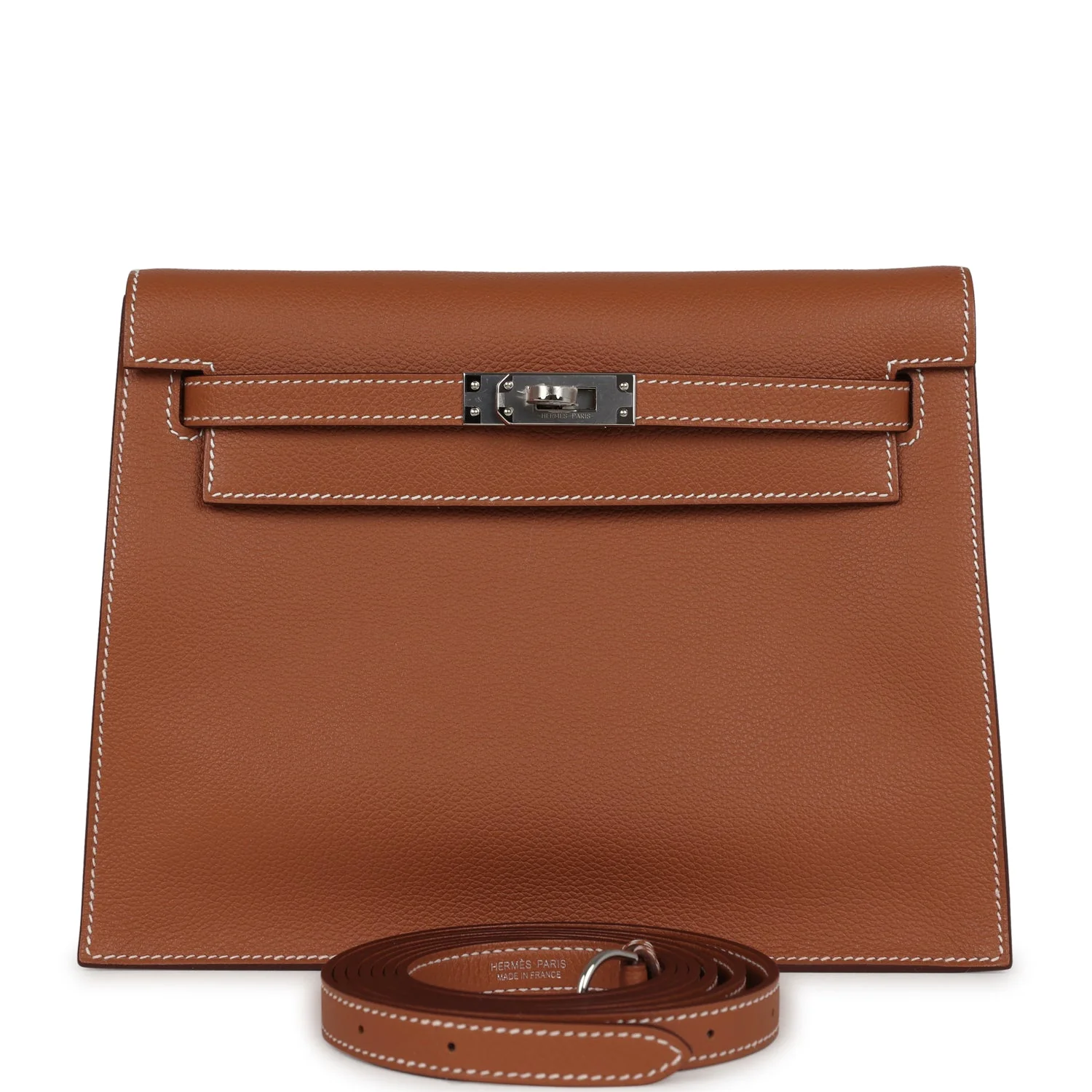 Hermes Kelly Danse Gold Evercolor Verso Palladium Hardware
