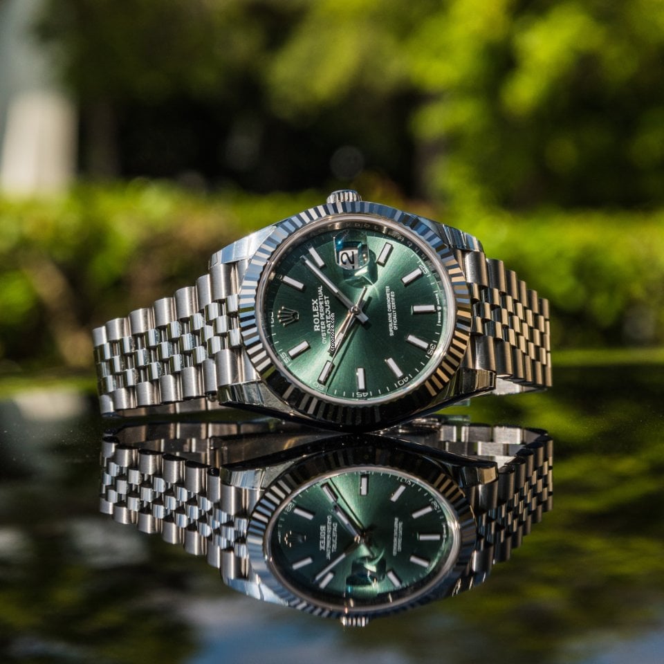 Rolex Datejust 41'Mint Green' 126334 Steel & White Gold