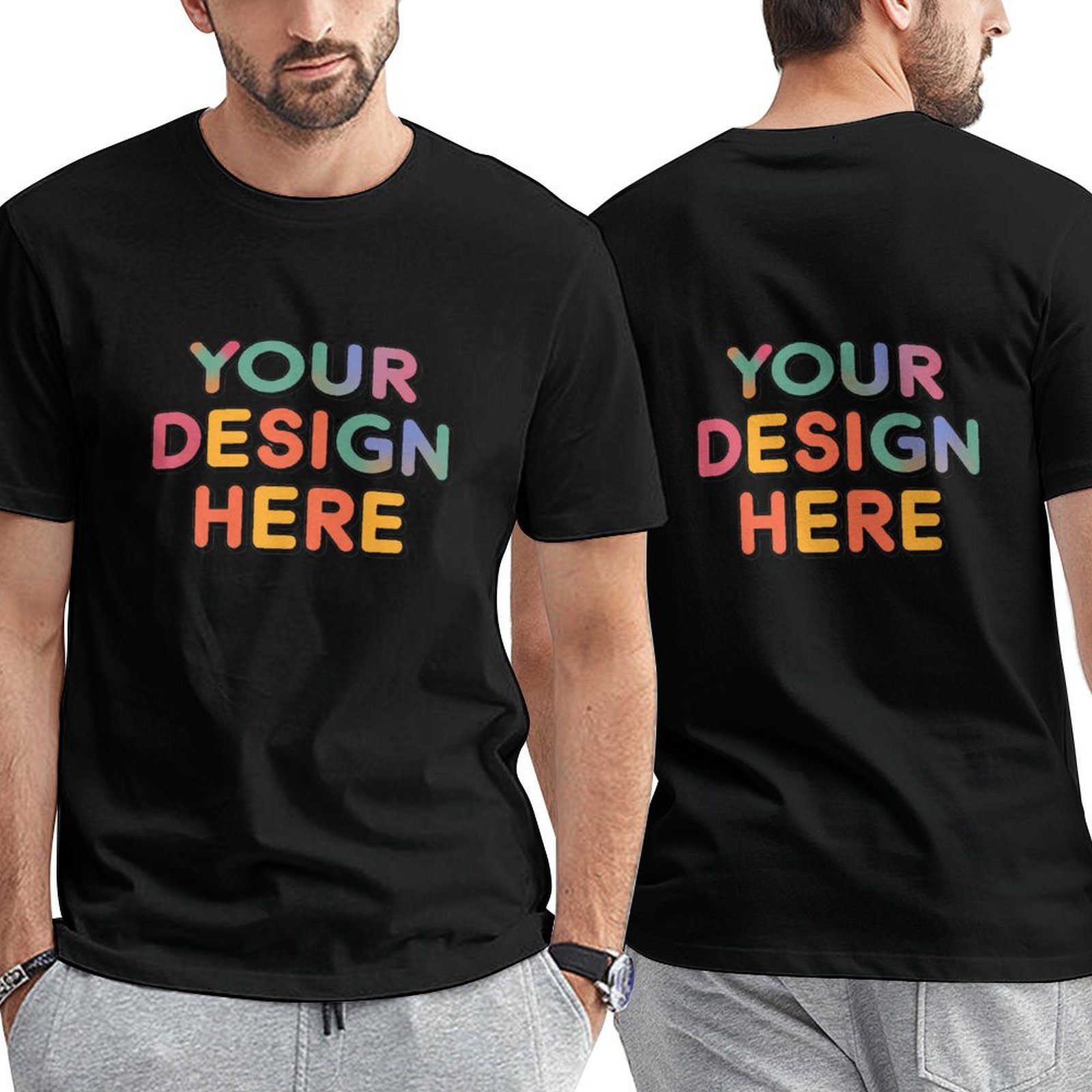 Customized Men’s Premium Stretch Cotton T-Shirt for Everyday Use