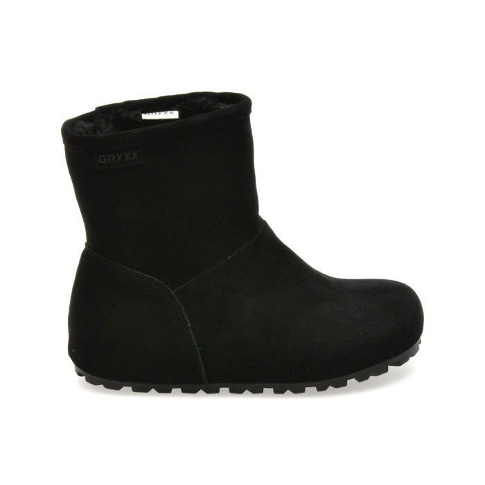 Ghete GRYXX negre, 8368, din piele intoarsa