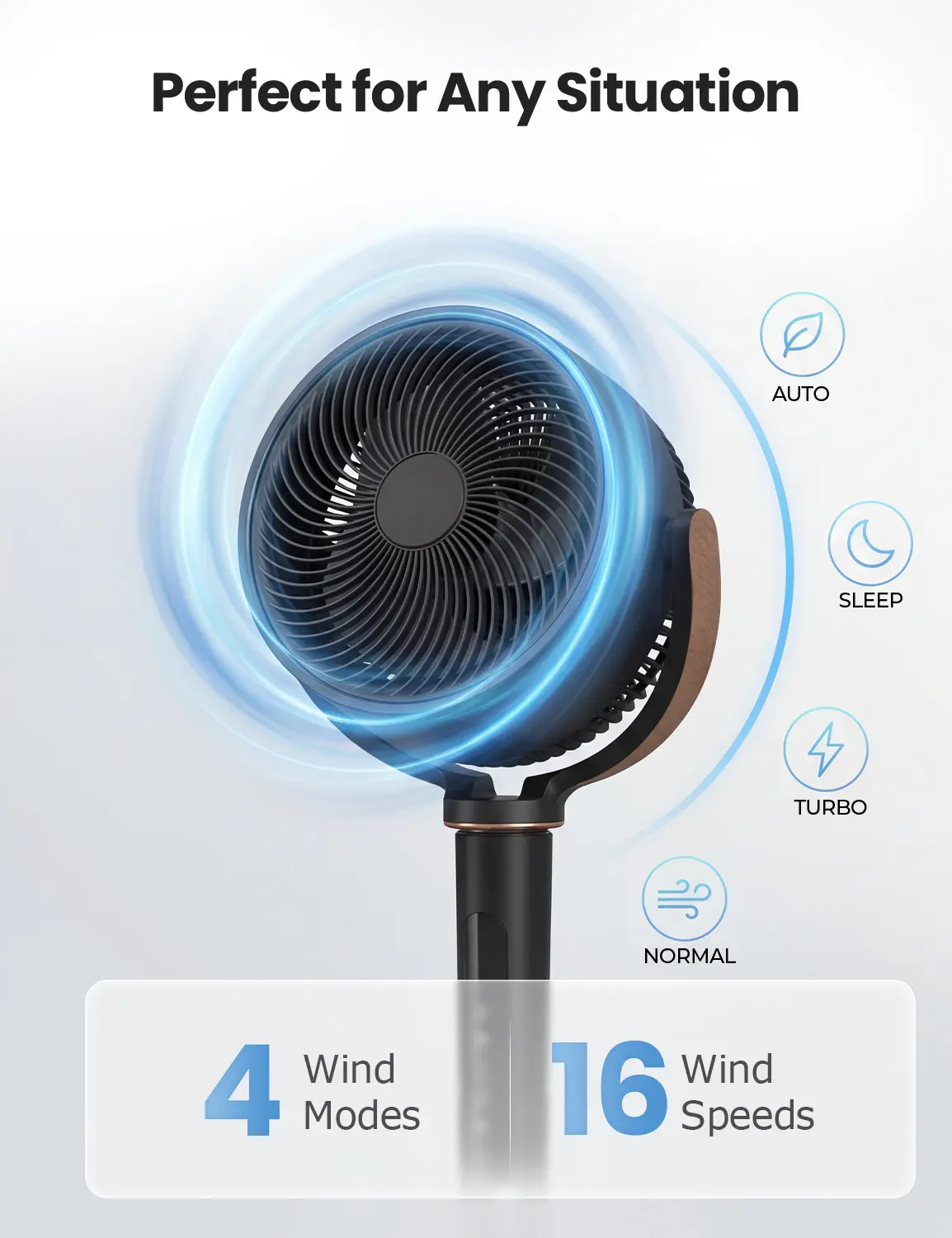 Flash Sale💥[Summervibes]Fan for Bedroom, 120° Oscillating Standing Fans