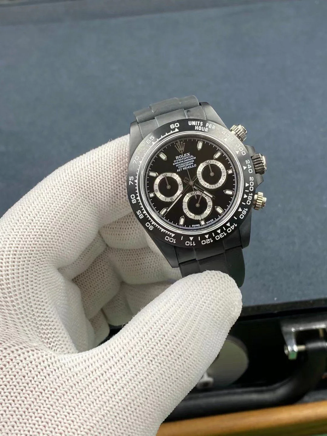 DAYTONA CUSTOM AET 40MM ALL BLACK RUBBER