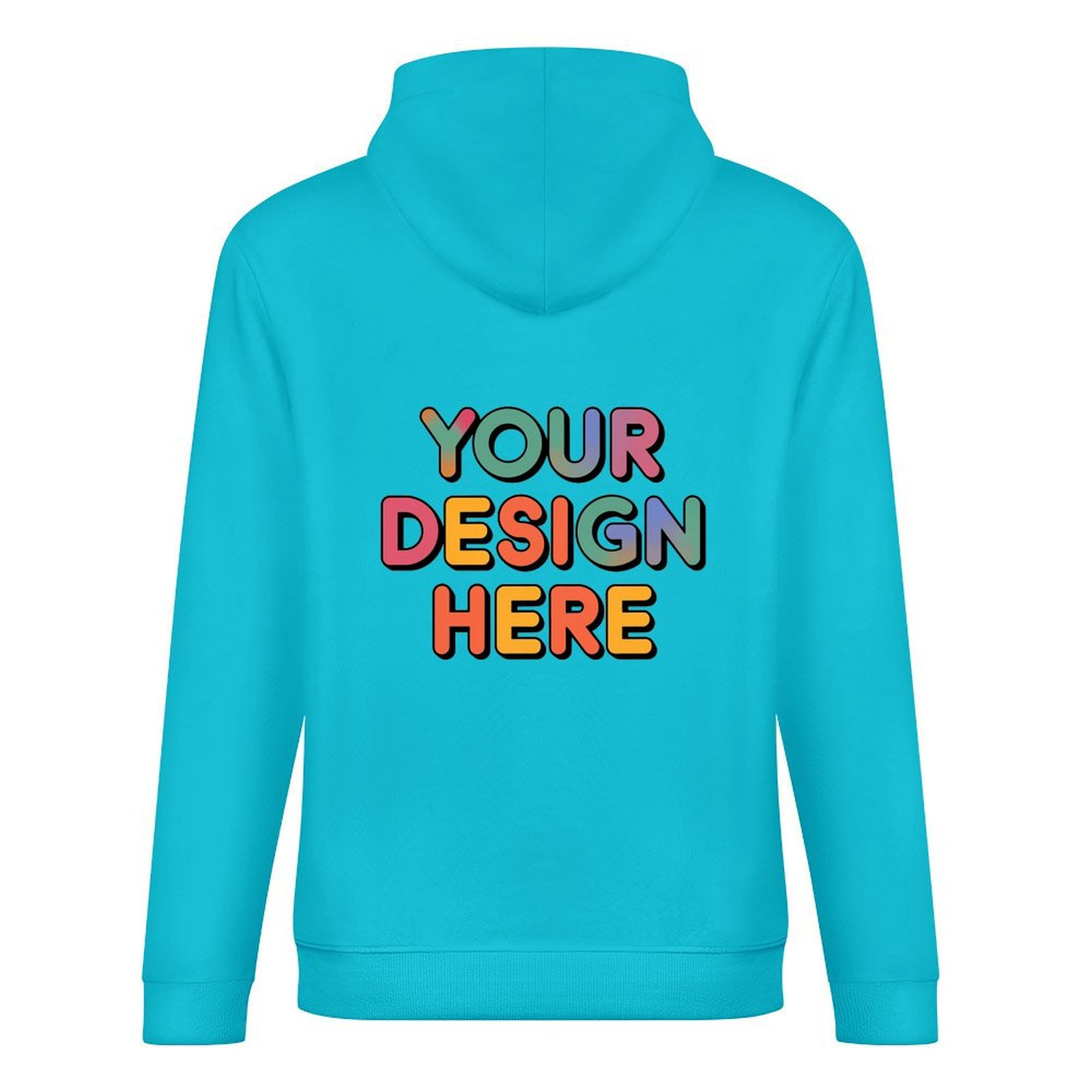 Customized Men’s Pure Cotton Hooded Sweater (Unisex) with Back Print