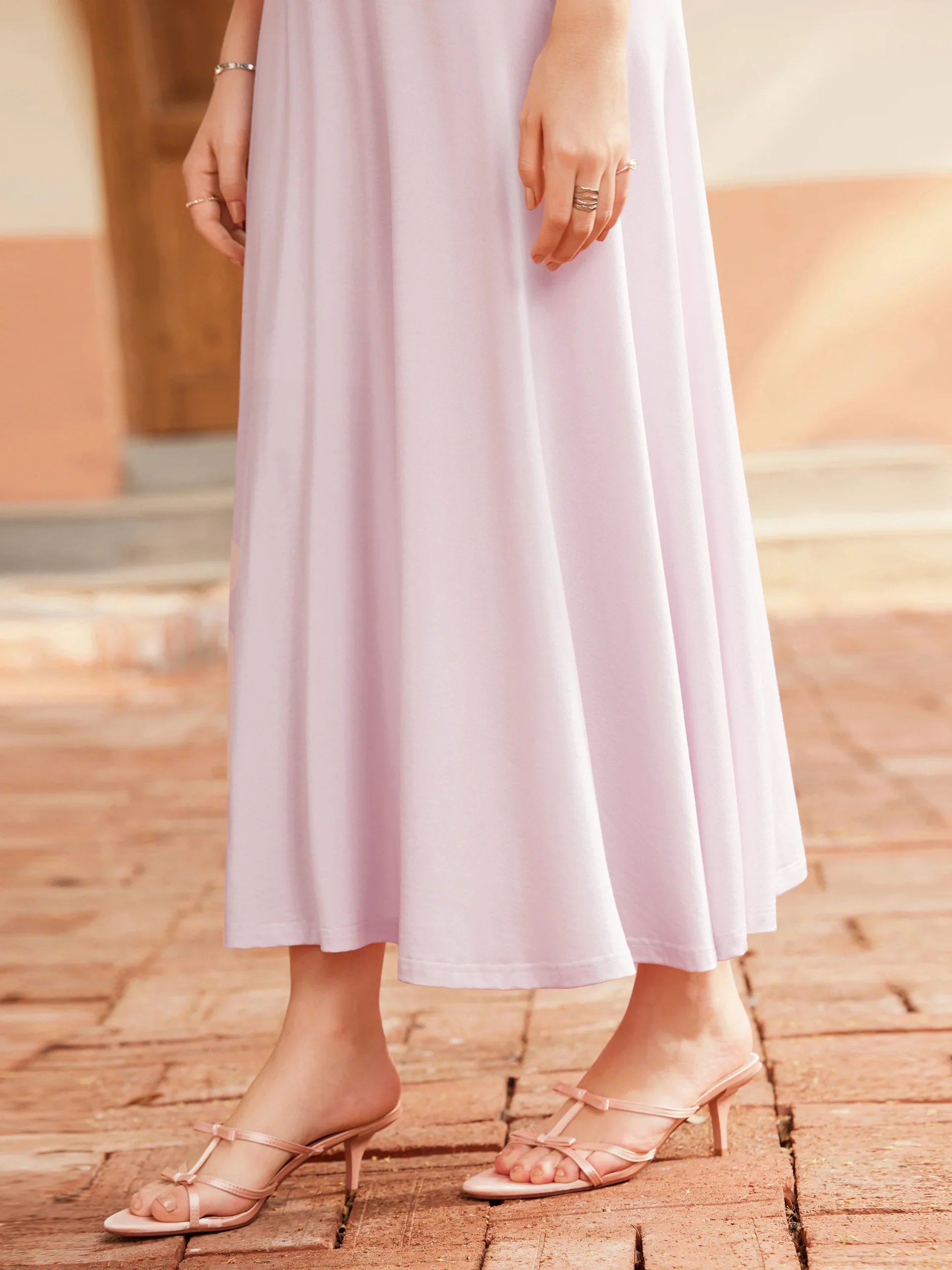 Flowy Summer Flared Maxi Skirt