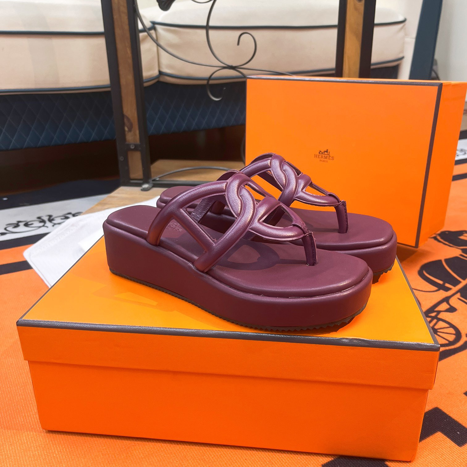 Hermes Gipsy Sandals Size 35-41 3-Color