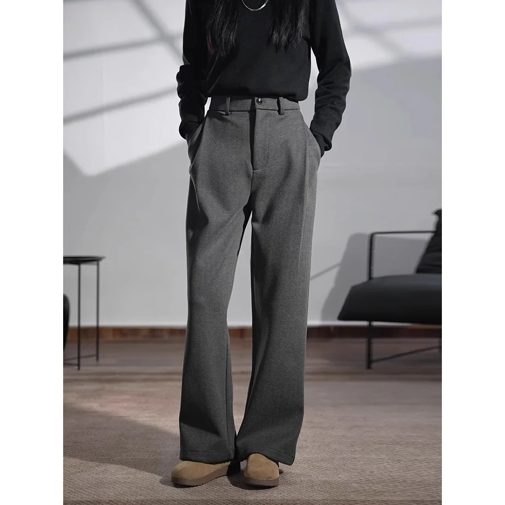 Mens Straight-leg Drapey Casual Dress Pants