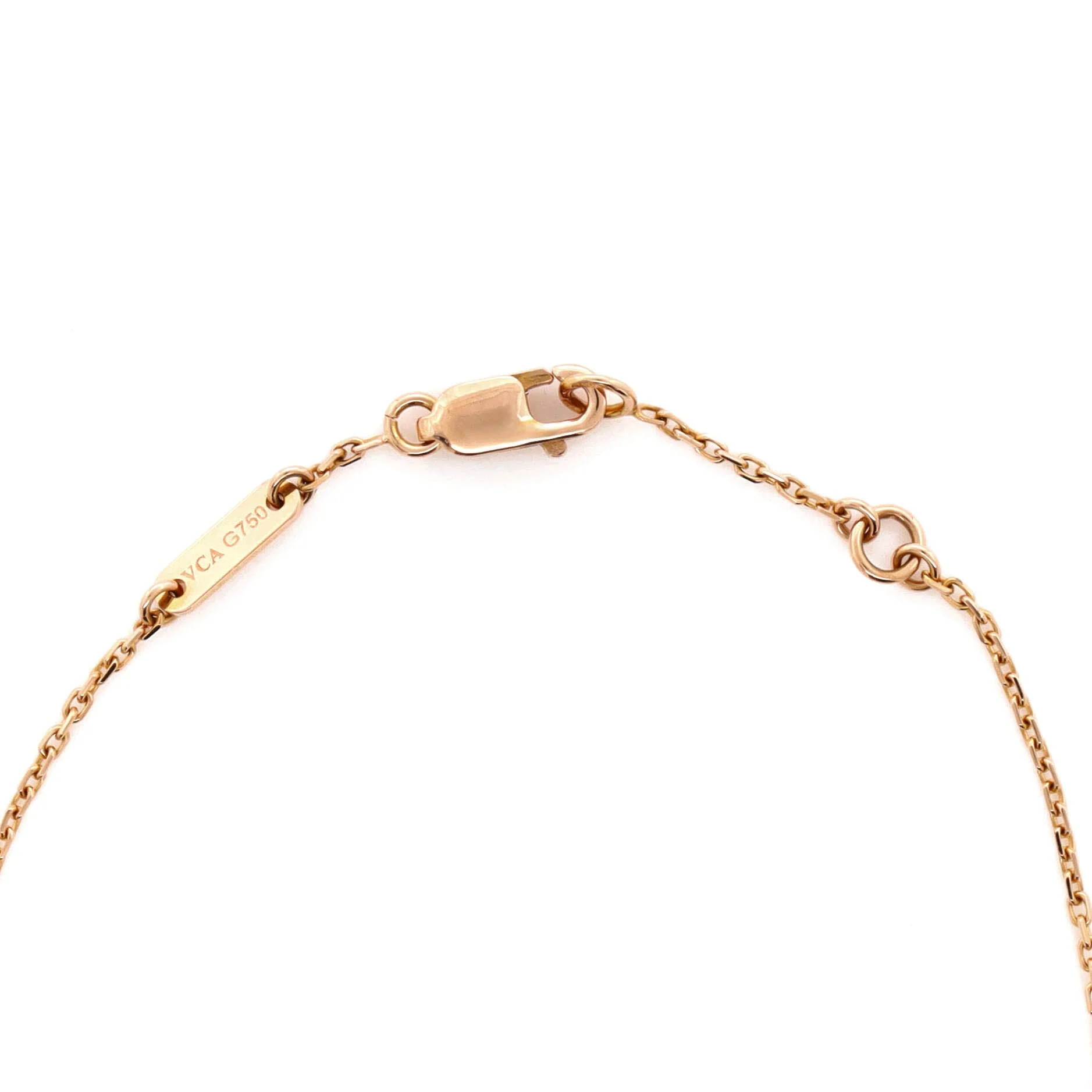 Sweet Alhambra Heart Bracelet 18K Rose Gold with Carnelian