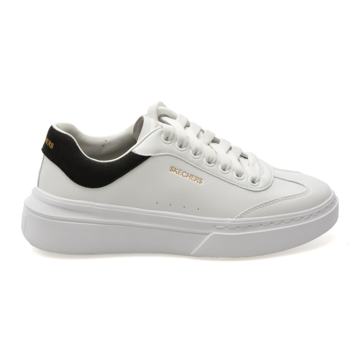 Pantofi sport SKECHERS alb-negru, CORDOVA CLASSIC, din piele ecologica