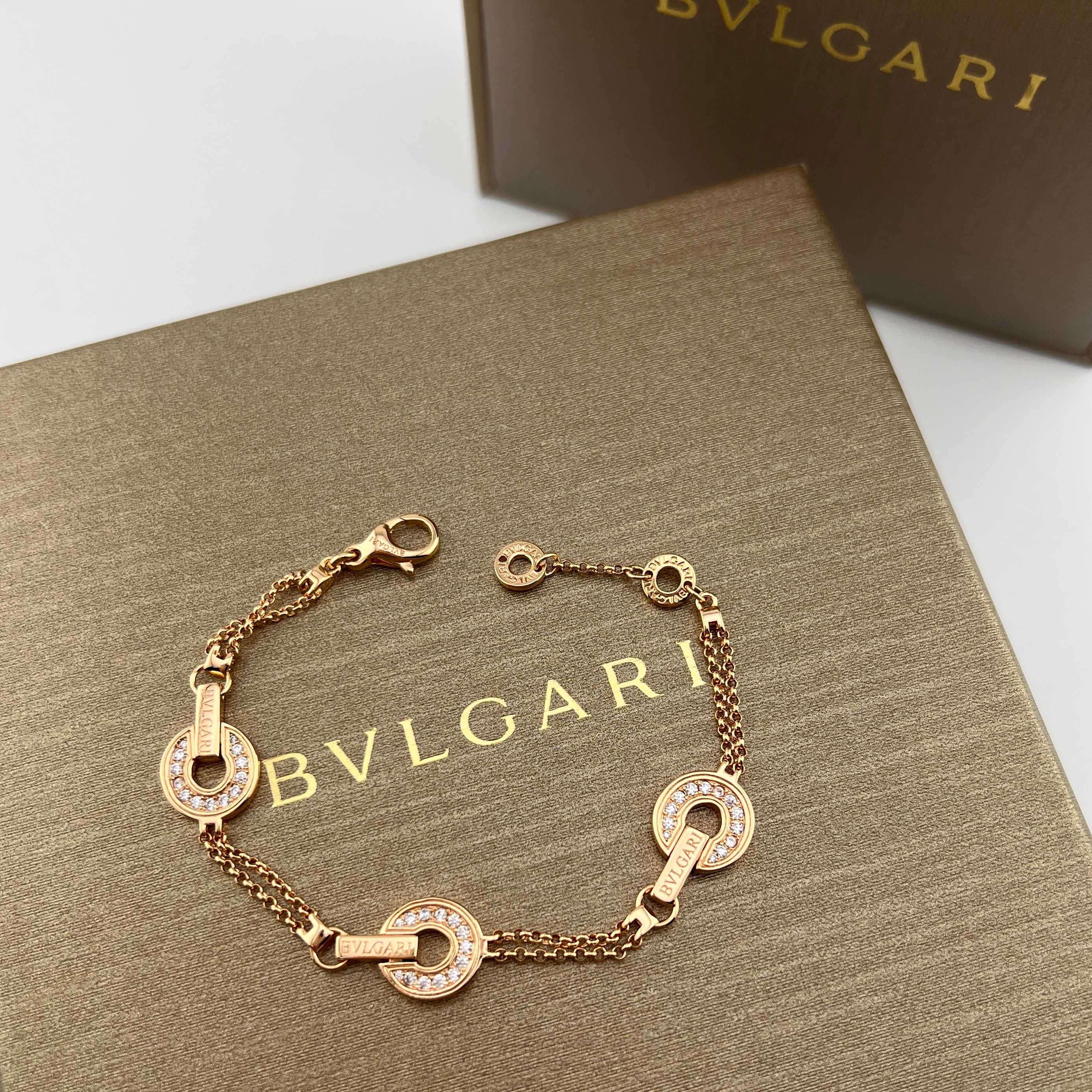Diamond-set three-ring bracelet - Artisantouchss