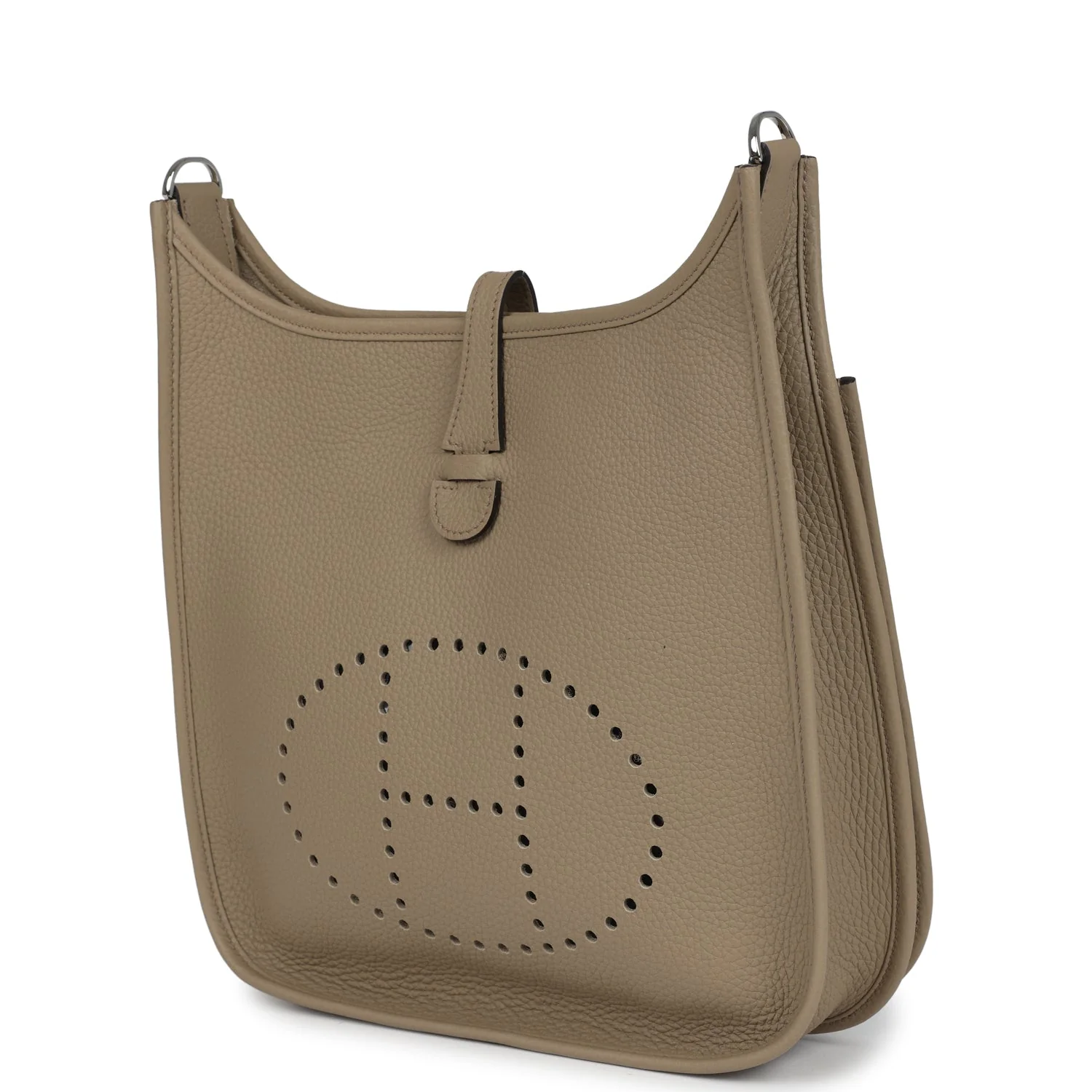 Hermes Evelyne III PM Beige Marfa Clemence Palladium Hardware