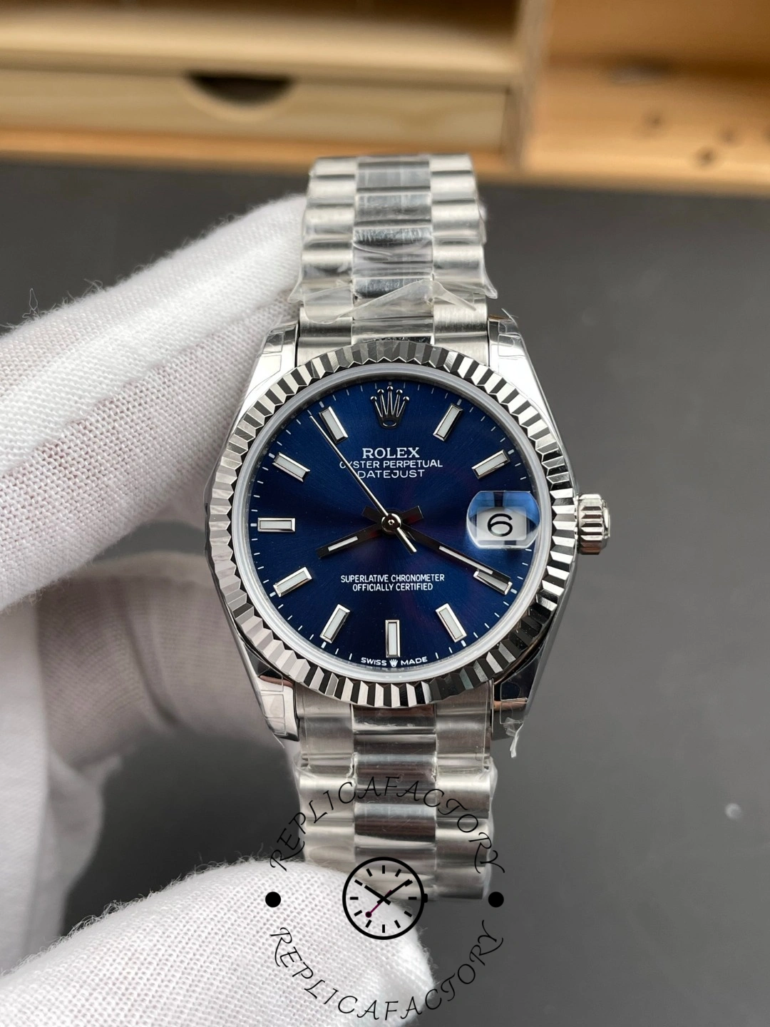 Rolex Datejust 31 Fluted Bezel Blue Dial m278274 Women's Watch