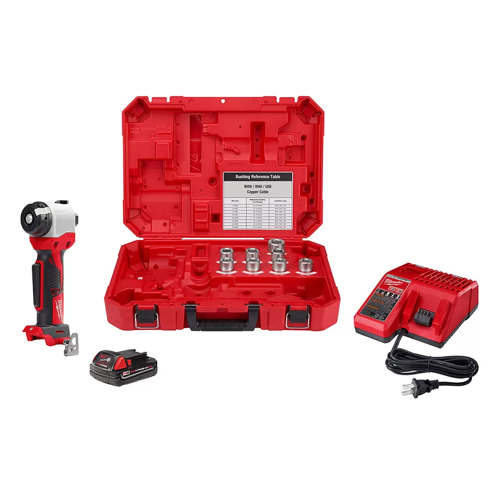 Milwaukee 2935X-21 M18 18V Cable Stripper Kit for Copper RHW, RHH, USE