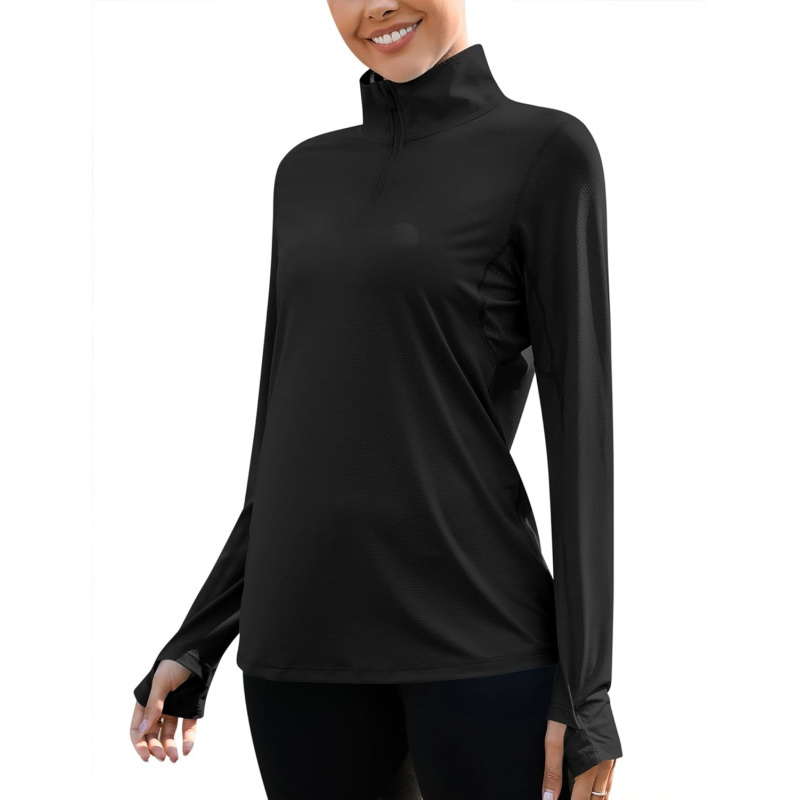 AURETOP Women's 1/4 zip UPF 50+ Sun Shirt SPF Long Sleeve