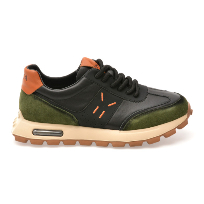 Pantofi sport EPICA negri, 31231, din piele naturala