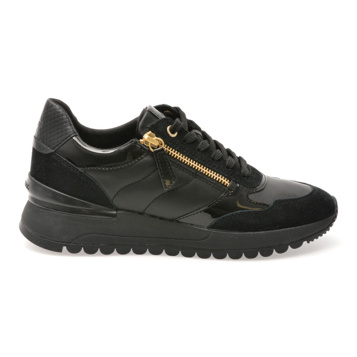 Pantofi sport GEOX negri, D4600A, din piele naturala