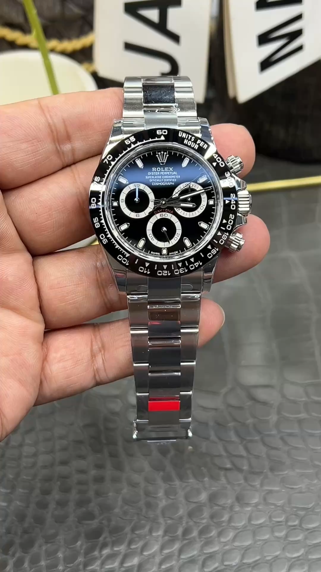 Rolex Daytona 116520 Stainless Steel Case Black Dial 40MM Mens Replica Watch
