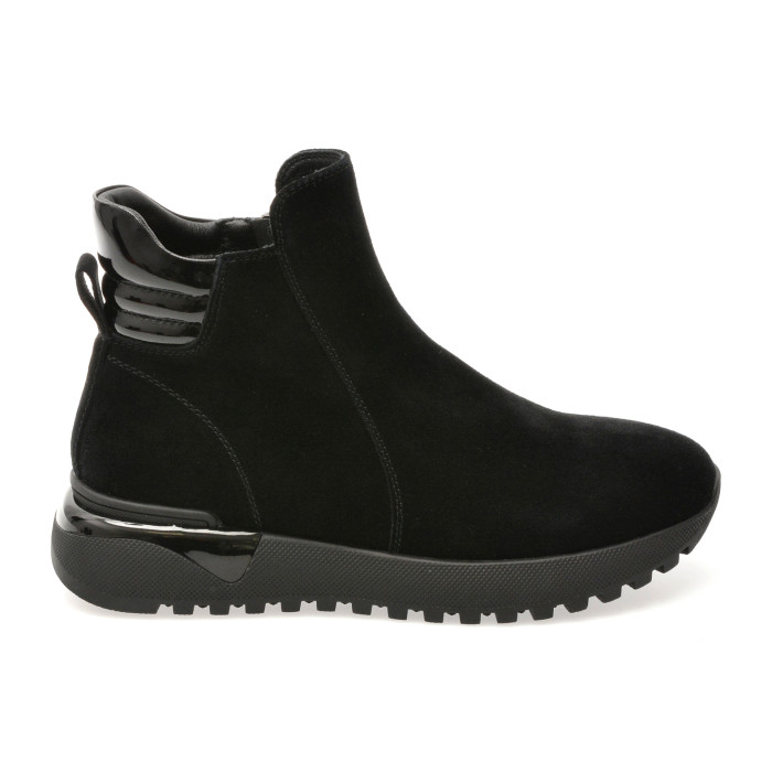 Ghete EPICA negre, 31350, din piele intoarsa
