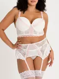 Lovehoney Plus Size Vintage Bliss Ivory Bra Set (3 Piece)