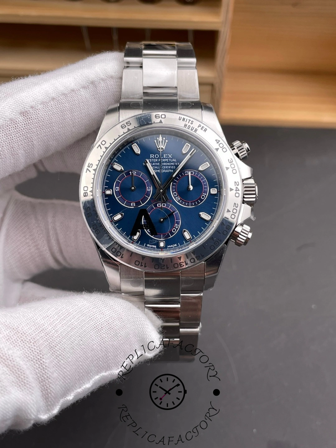 Rolex Cosmograph Daytona 116509 Blue Index Dial 40MM Mens Replica Watch