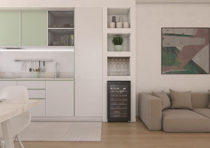 CANDY - Cantinetta CWC033M Classe G 33 bottiglie-Nero