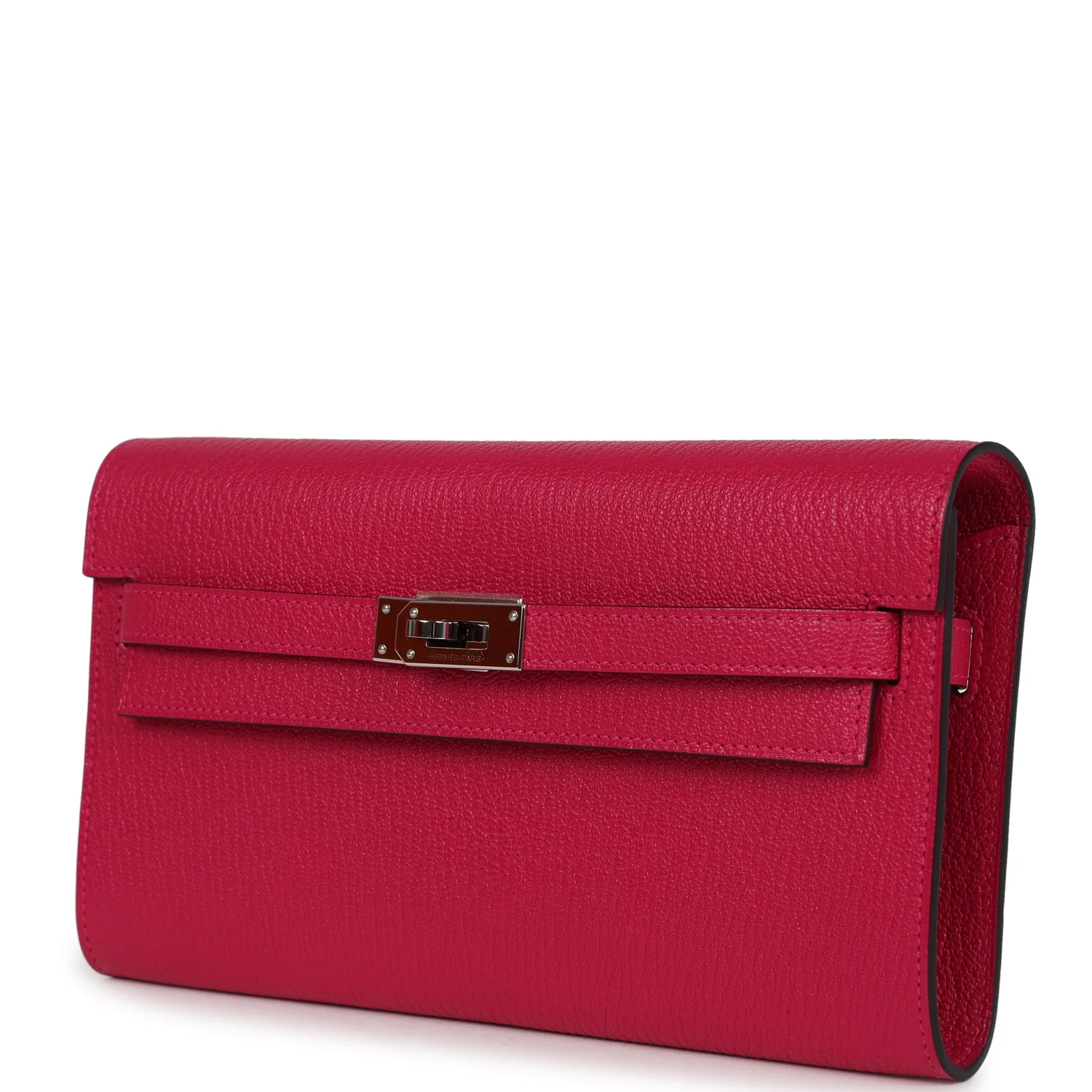 Hermes Kelly Wallet To Go Rose Mexico Chevre Palladium Hardware
