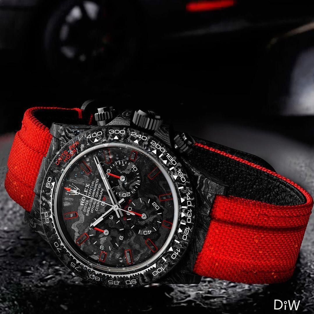 Rolex DiW NTPT Carbon Daytona RED EDITION UNIQUE Piece
