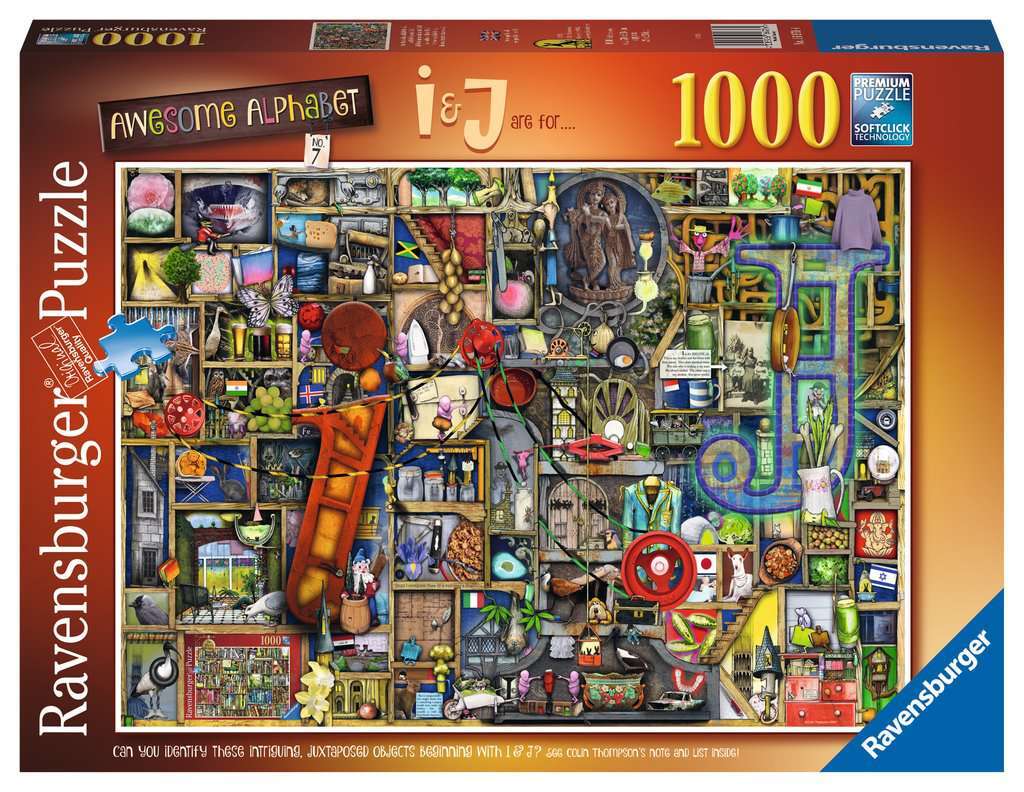 Colin Thompson Awesome Alphabet “I & J” 1000 Piece Puzzle