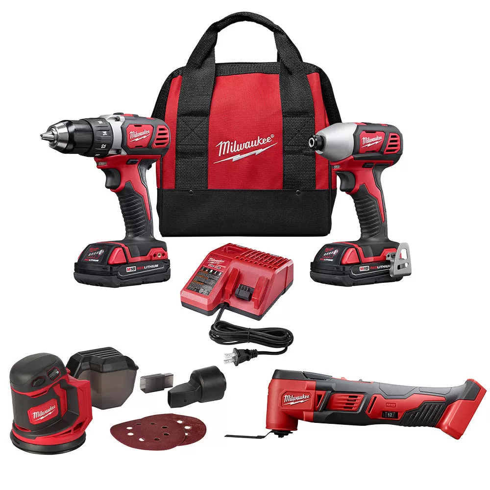Milwaukee 2691-MS M18 18V Cordless Lithium-Ion 4 Tool Combo Kit