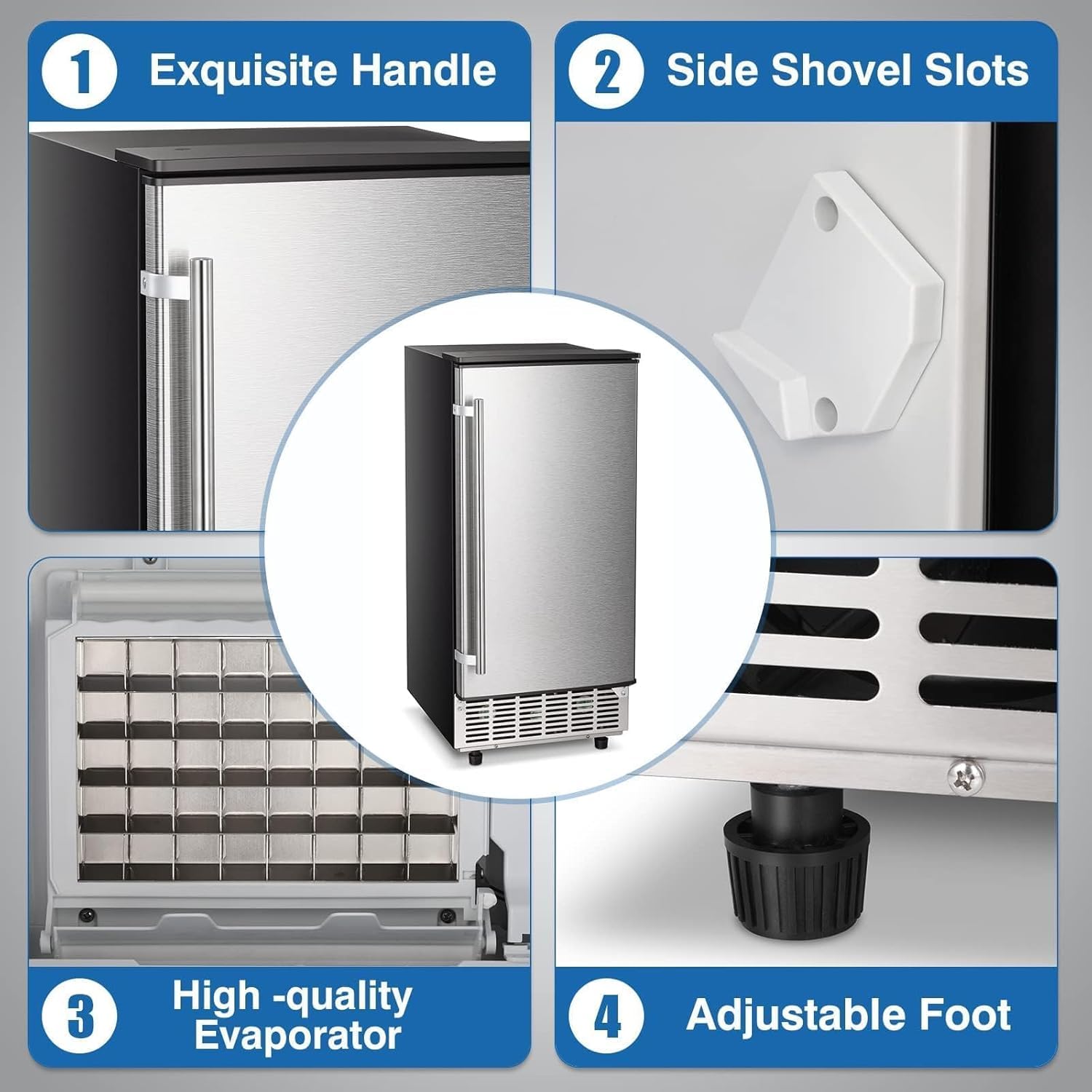 🔥clearance sale🔥 100LBS/200LBS/265LBS  Freestanding Commercial Ice Maker