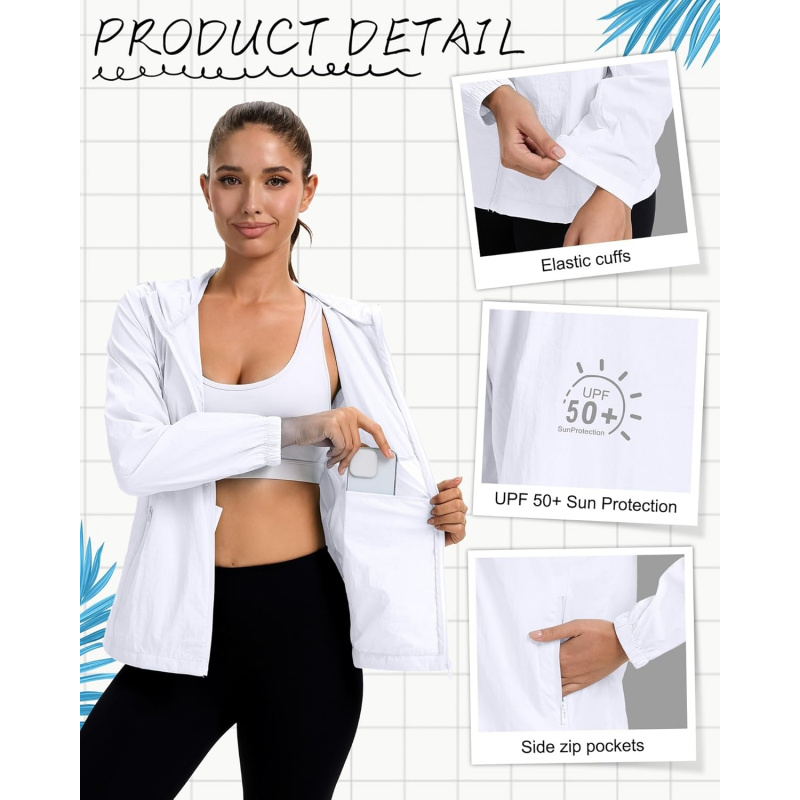 AURETOP 2 Pack Women's UPF 50+ UV Sun