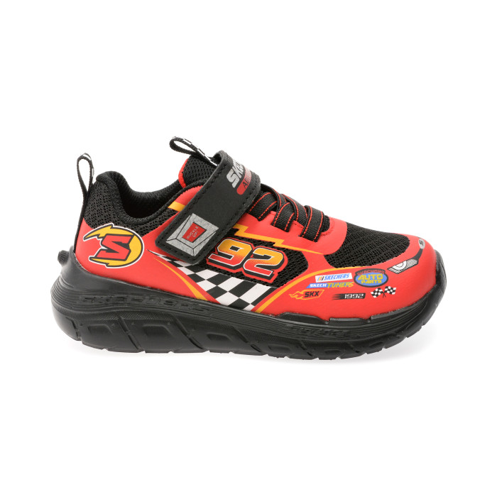 Pantofi sport SKECHERS rosii, SKECH TRACKS, din material textil