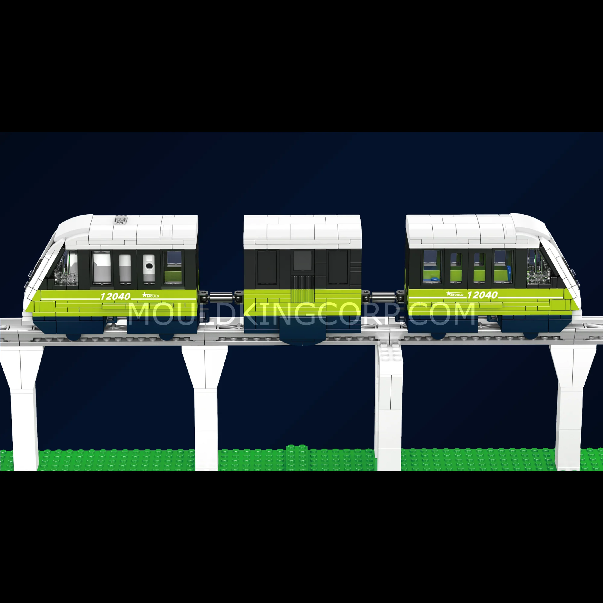 Mould King 12040 Italian Marconi Express Light Rail Train Building Set | 1,957 Pcs