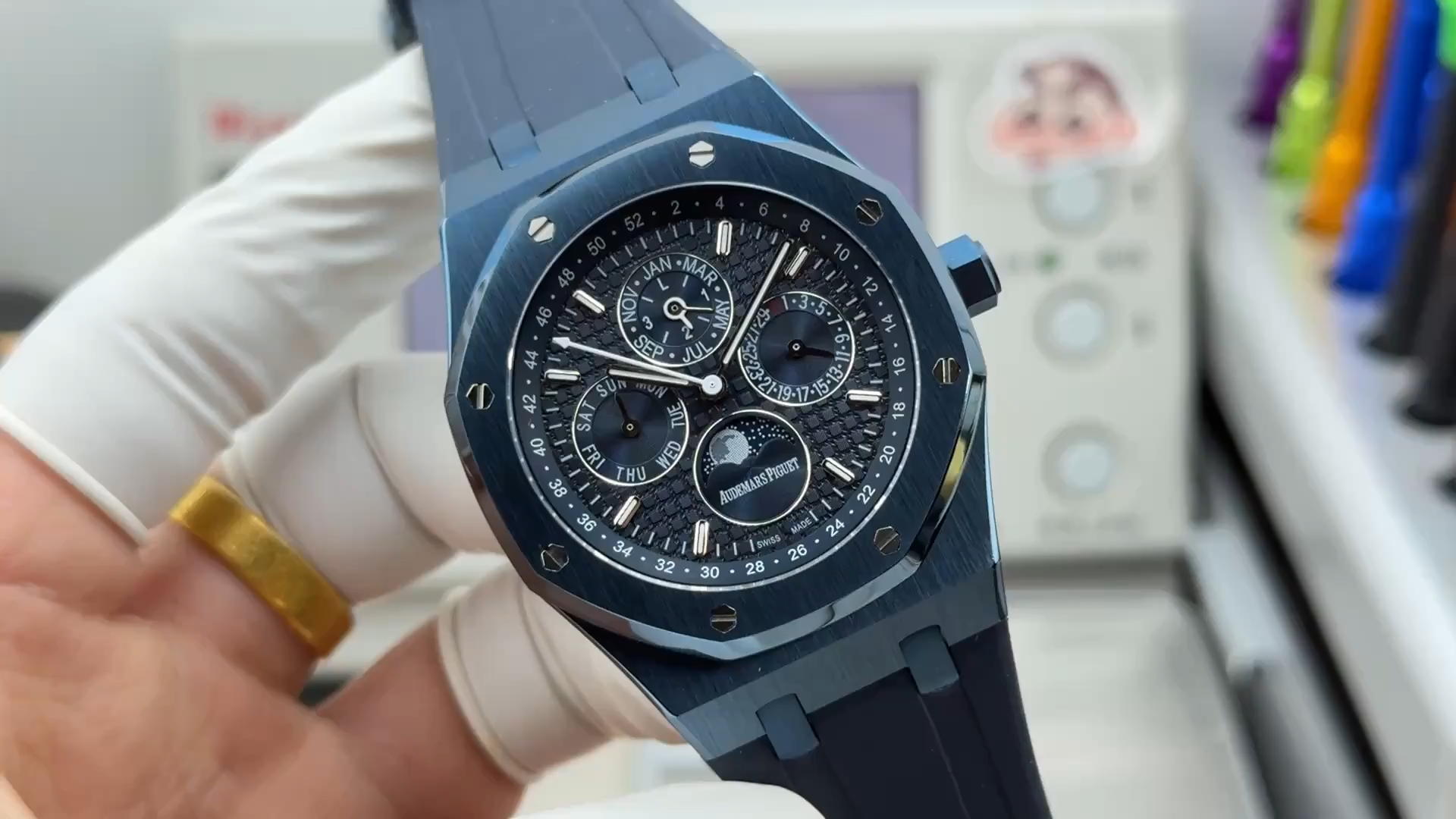 AP 26579CS.OO.1225CS.01 Royal Oak 41MM Blue Rubber Strap 1:1 Clone