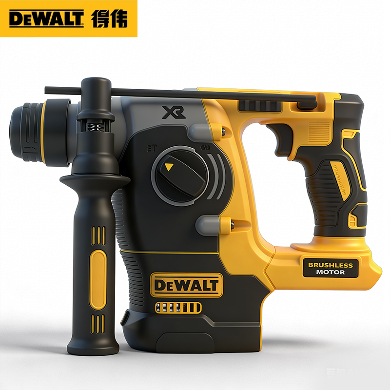 Dewalt Industrial DCH273 20V Brushless Motor Battery-Powered Lithium-Ion Portable Rotary Hammer Drill SDS Plus Bits for Drilling